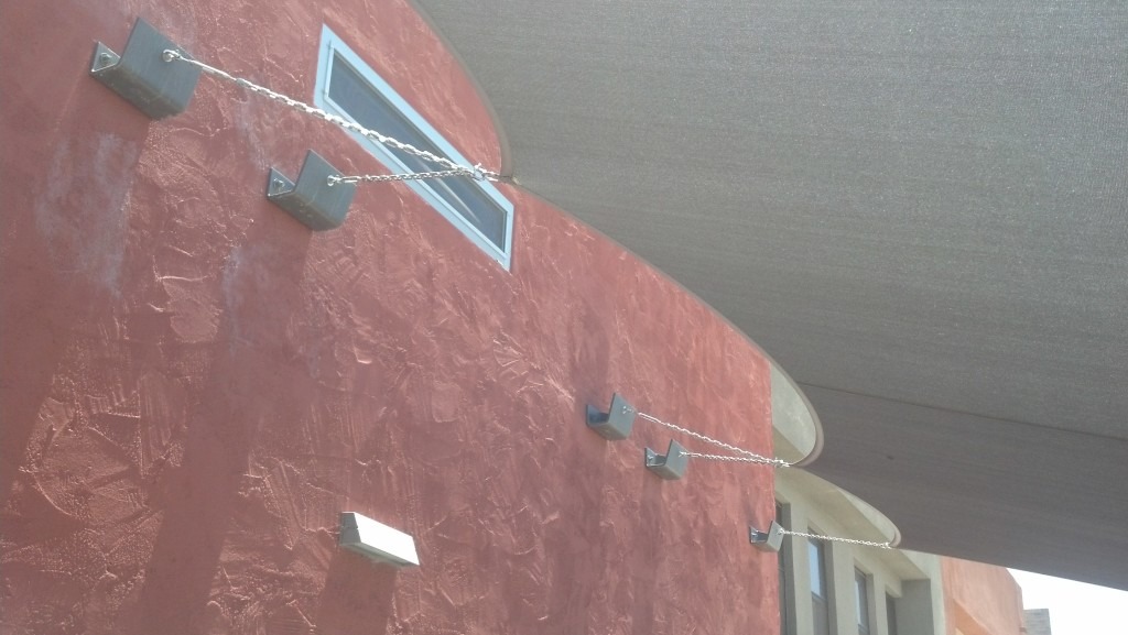 Shade sail wall brackets